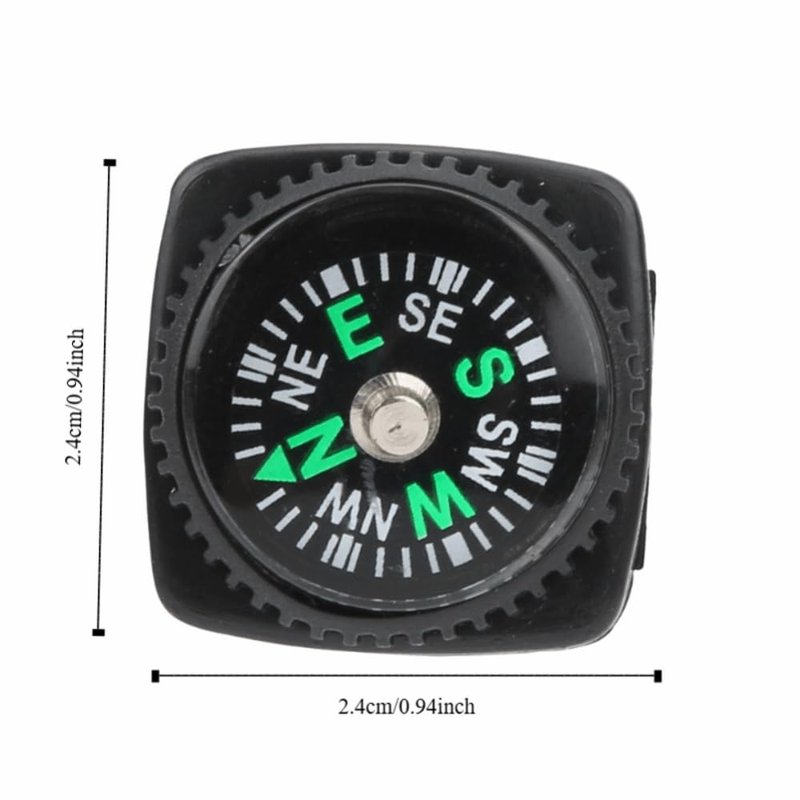 Chiffonade 25Pcs Mini Compass High Sensitivity Navigation Tool Compass for Outdoor Gear Camping Hiking Adventure Activities Accessory(Black)