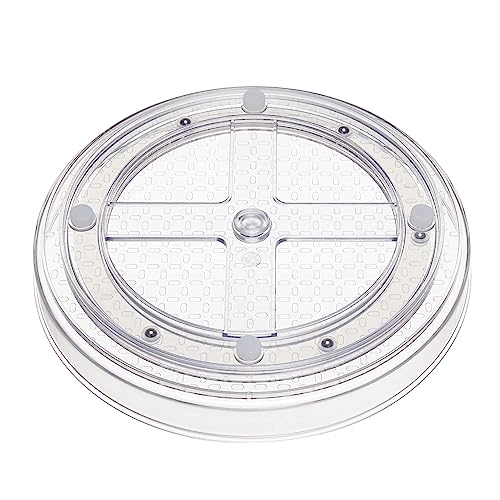 Amazon Basics Clear Rotating Lazy Susan Turntable Organizer for Condiments, 9-Inch, 2-Pack - size: 9" Diameter, 2-Pack