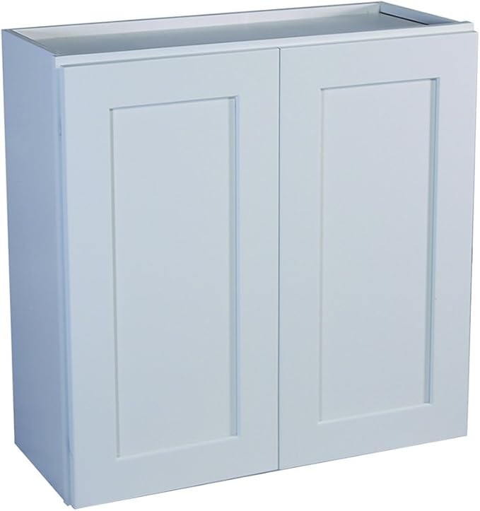 Design House Brookings Shaker Fully Assembled Wall Kitchen Cabinet W3336, 33 W x 12 D x 36 H, Painted White, Solid Wood, Design House, 569129