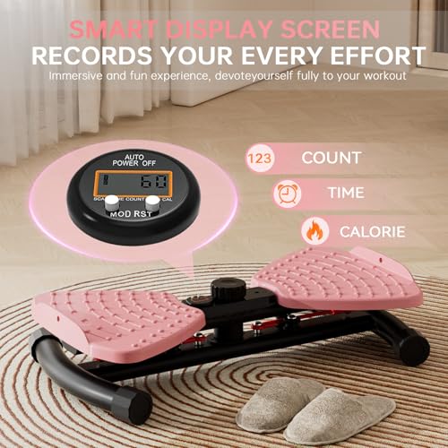 (440 lbs Weight Capacity) Waist Twister, Waist Twister Machine Exercise Fitness Tool, Twist Machine for Slim Waist and Core, with Smart LED Digital Display, 20dB Ultra-Quiet for Women Men