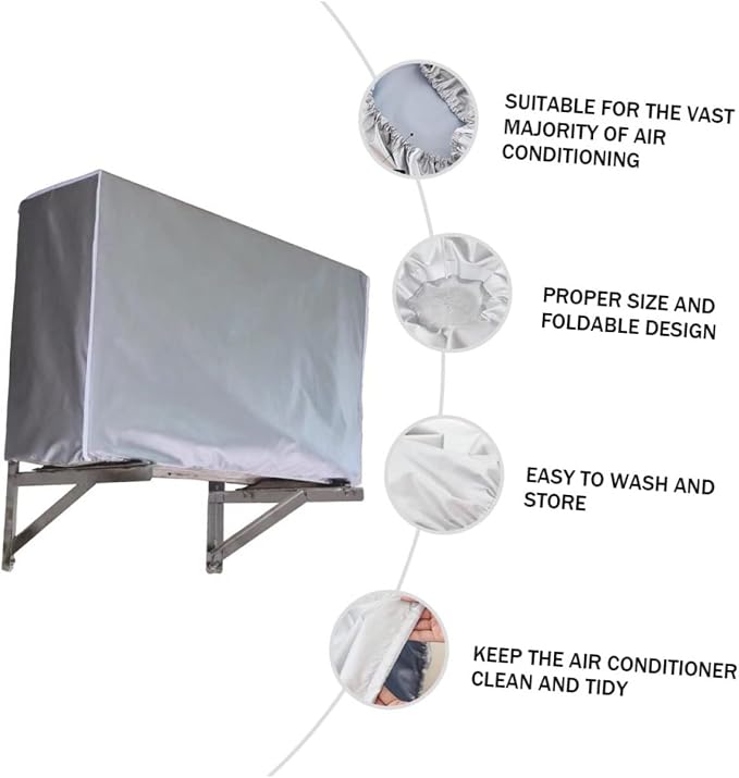 Happyyami Air Conditioner Hood Air Conditioner Cover Weatherproof Easy to Clean