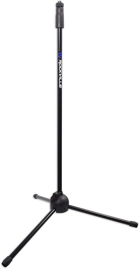Rockville IPS20 Adjustable Tripod Stand for Tablets and Phones, Universal Fit, 360° Rotation, Collapsible Design, Perfect for Musicians, Presenters, and Content Creators