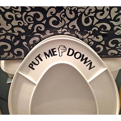 D Sticky Company Put Me Down Wall Sticker Bathroom Toilet Door Sign Vinyl Art Decals Home Decor