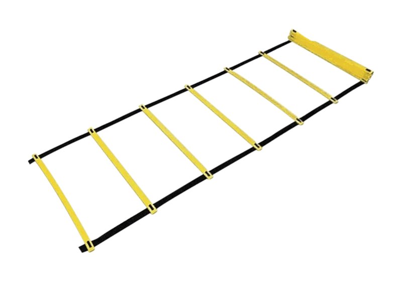 Sportime Agility Ladder Single Wide Rungs, 29-1/2 Feet x 16-1/2 Inches, Yellow/Black