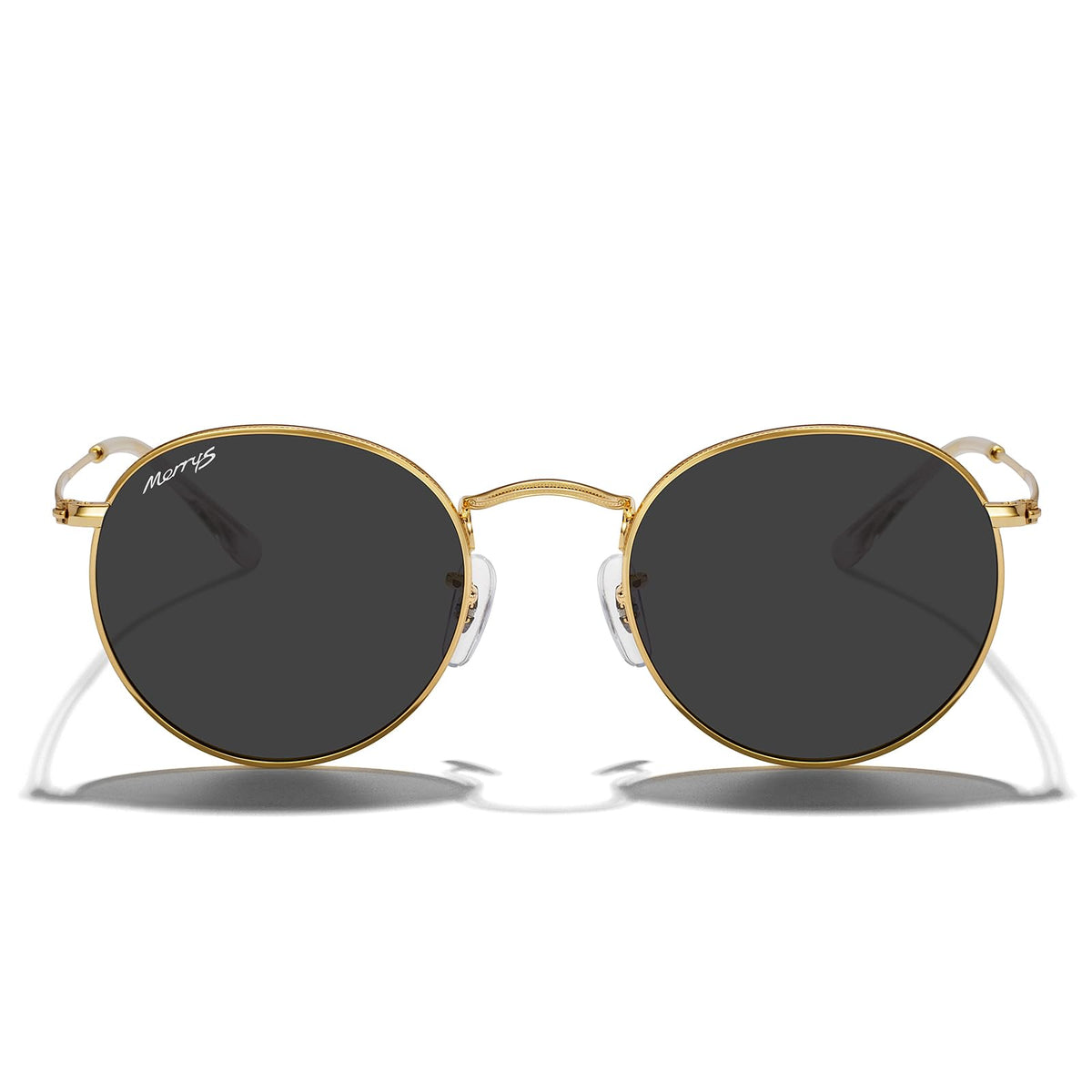 MERRY'S Trendy Round Metal Polarized Sunglasses for Women and Men Retro Classic Vintage Shades S6447
