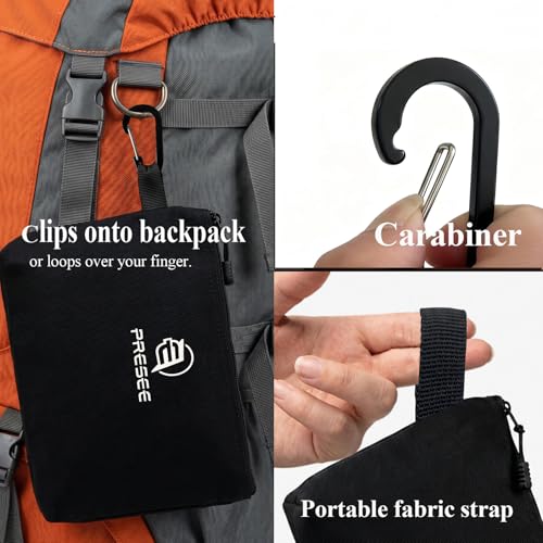 Heavy Duty Canvas Tool Pouch, Multi-Purpose Zipper Utility Bag, Durable Storage Organizer for Tools, Makeup, Cords & Travel Accessories - Black
