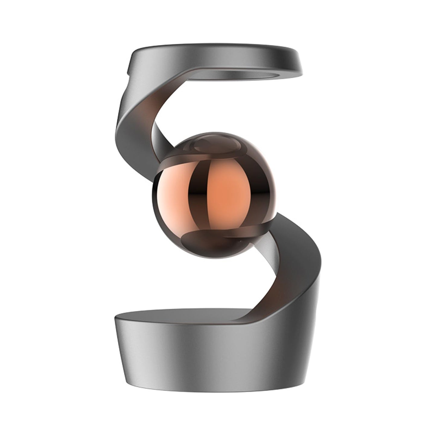 Fidget Toys Adult, Gravity Defying Kinetic Desk Toy, Metal ADHD Silent Fidget Toy Spinner, Balance Desk Toys for Office for Adults, Party Favors, Birthday (Gray-Rose Gold Ball)