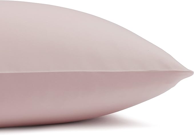 Amazon Basics Lightweight Super Soft Easy Care Microfiber 4-Piece Bed Sheet Set with 14-Inch Deep Pockets, Luxury Bedding, Queen, Blush Pink, Solid