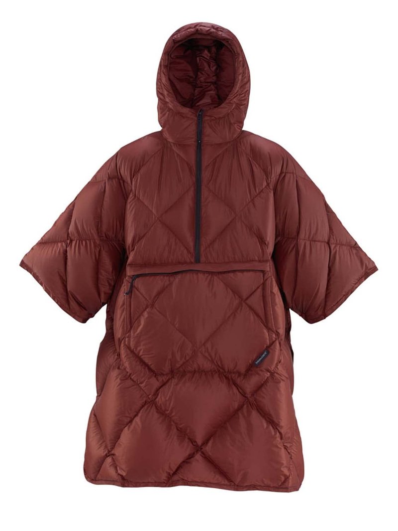 Therm-a-Rest Honcho Poncho Down Wearable Camping Blanket, Burgundy