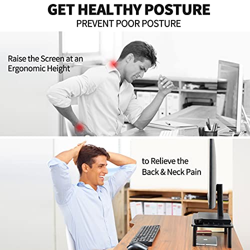 Zimilar 2 Pack Monitor Stand , 3 Height Adjustable Stand with Unique Star Mesh for Computer, Laptop, Printer, Notebook, iMac, Premium Metal Monitor Risers for 2 Monitors