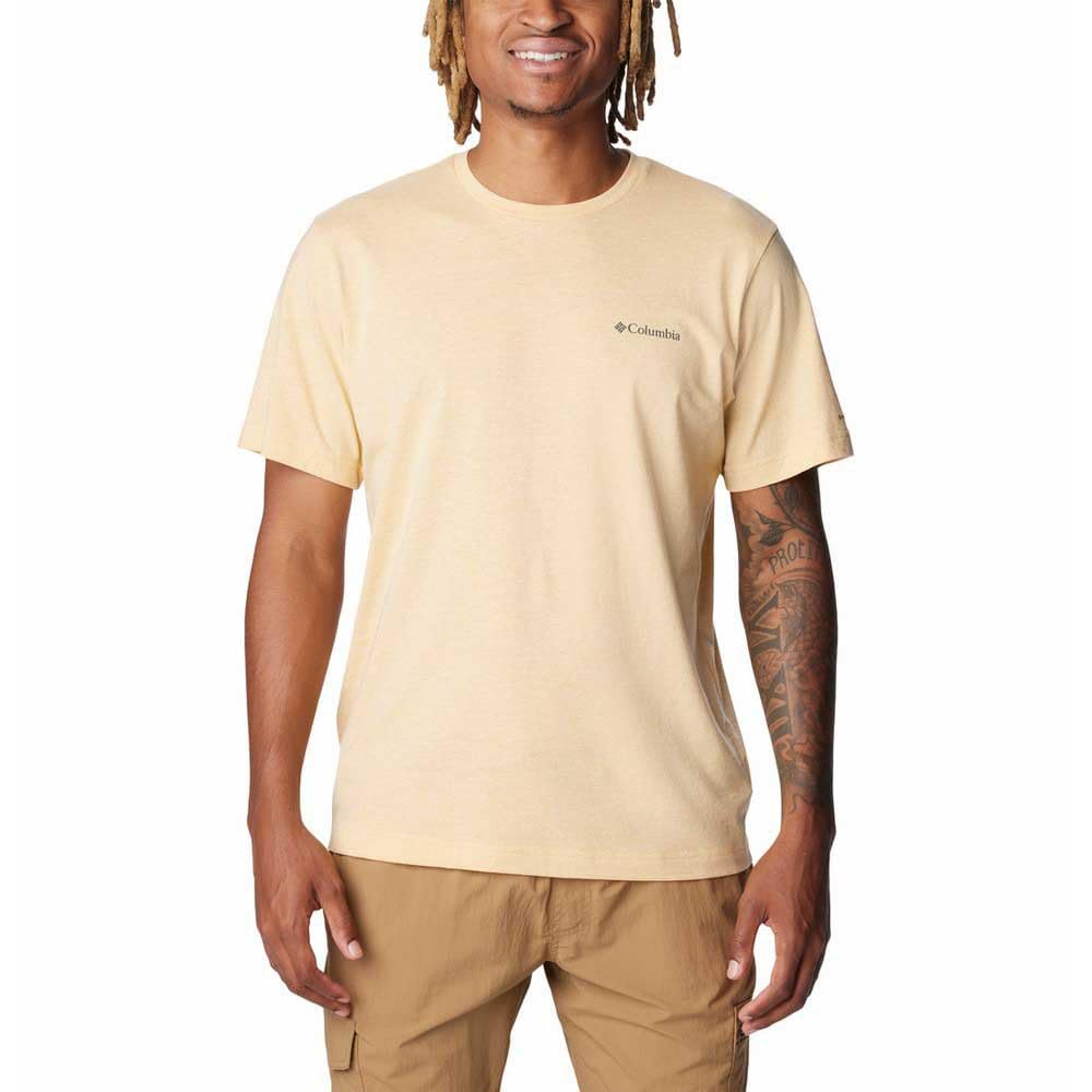 Columbia Men's Thistletown Hills Short Sleeve, Light Camel Heather, 5X Tall