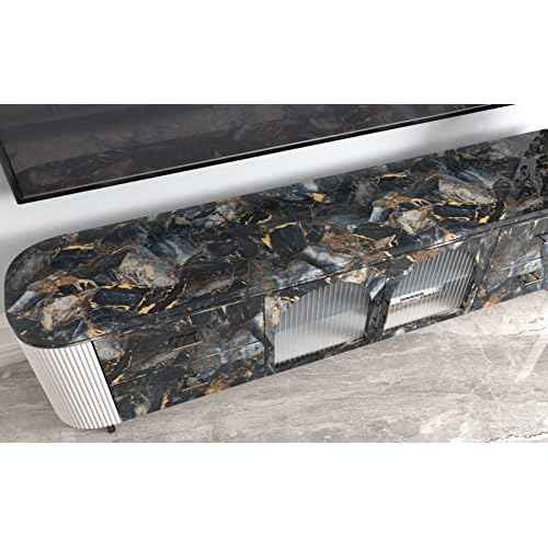 Marble Black Contact Paper Peel and Stick Countertops Gold Contact Paper Peel and Stick Wallpaper for Kitchen Waterproof Vinyl Film Marble Shelf Liner Counter Top Cover Wallpapers 15.8" x 78.7"