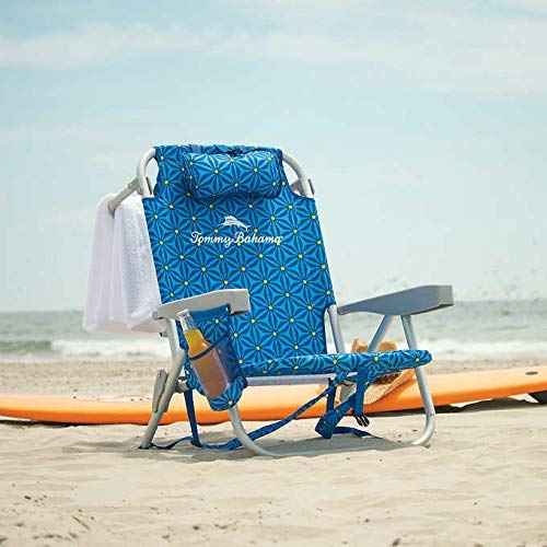 Tommy Bahama 2016 Backpack Cooler Chair with Storage Pouch and Towel Bar