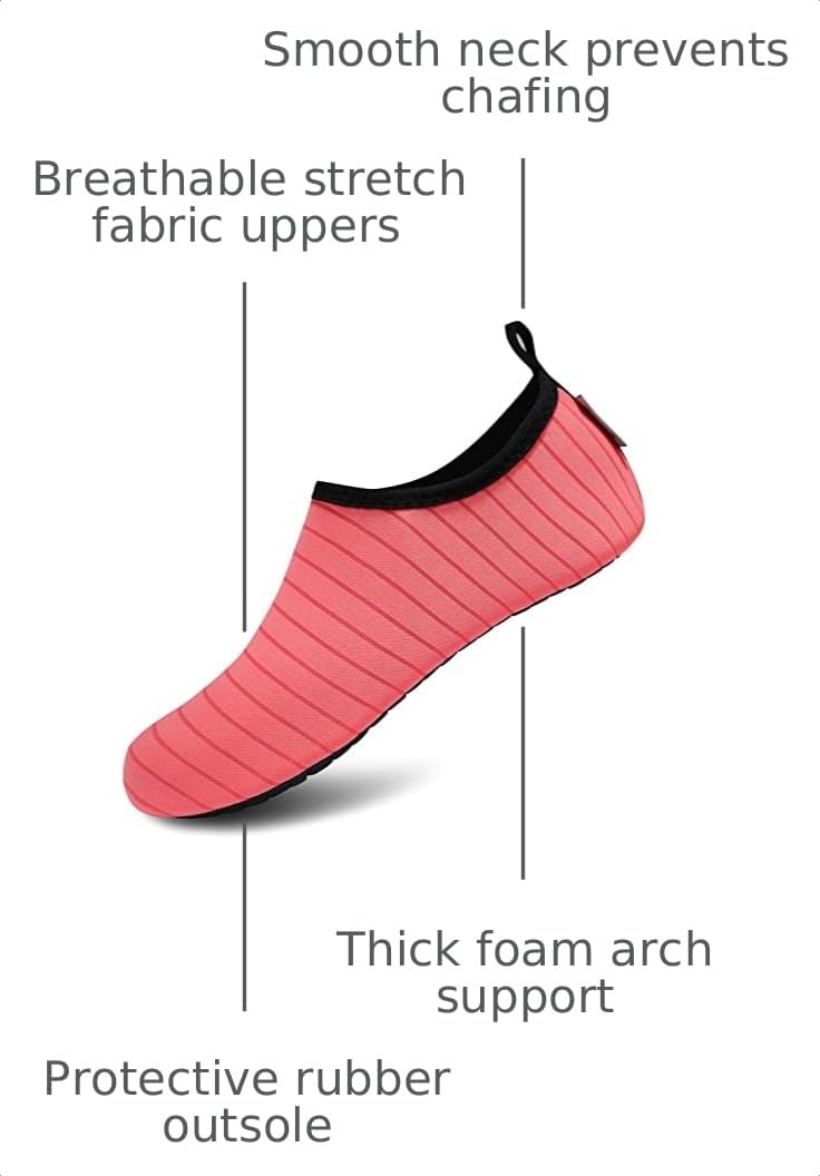 VIFUUR Water Shoes for Men Women Barefoot Quick Dry Aqua Socks Slip On
