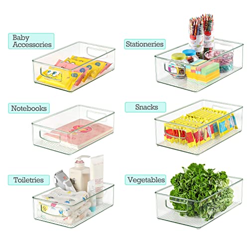 Heyuzb Set of 8 Clear Fridge Organizer Bins, Stackable Refrigerator Organizers and Storage for Fridge, Freezer, Pantry, BPA Free - size: 8 Pack Stack