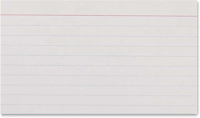 Amazon Basics Heavy Weight Ruled Index Cards for Studying and Note Taking, White, 3" x 5", 300 Count (Pack of 3)