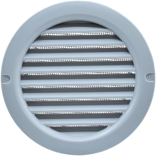 VENTS-US - 4" Round Plastic Vent Cover in Light Grey - Compatible with 4 Inch
