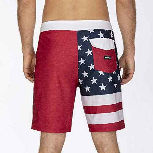 Hurley Men's Phantom-Patriots Cheers USA Flag 20"-Boardshorts