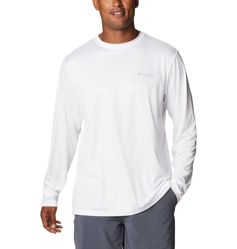 Columbia Men's Terminal Tackle PFG State Triangle Long Sleeve, Moisture Wicking, Uv Sun Protection