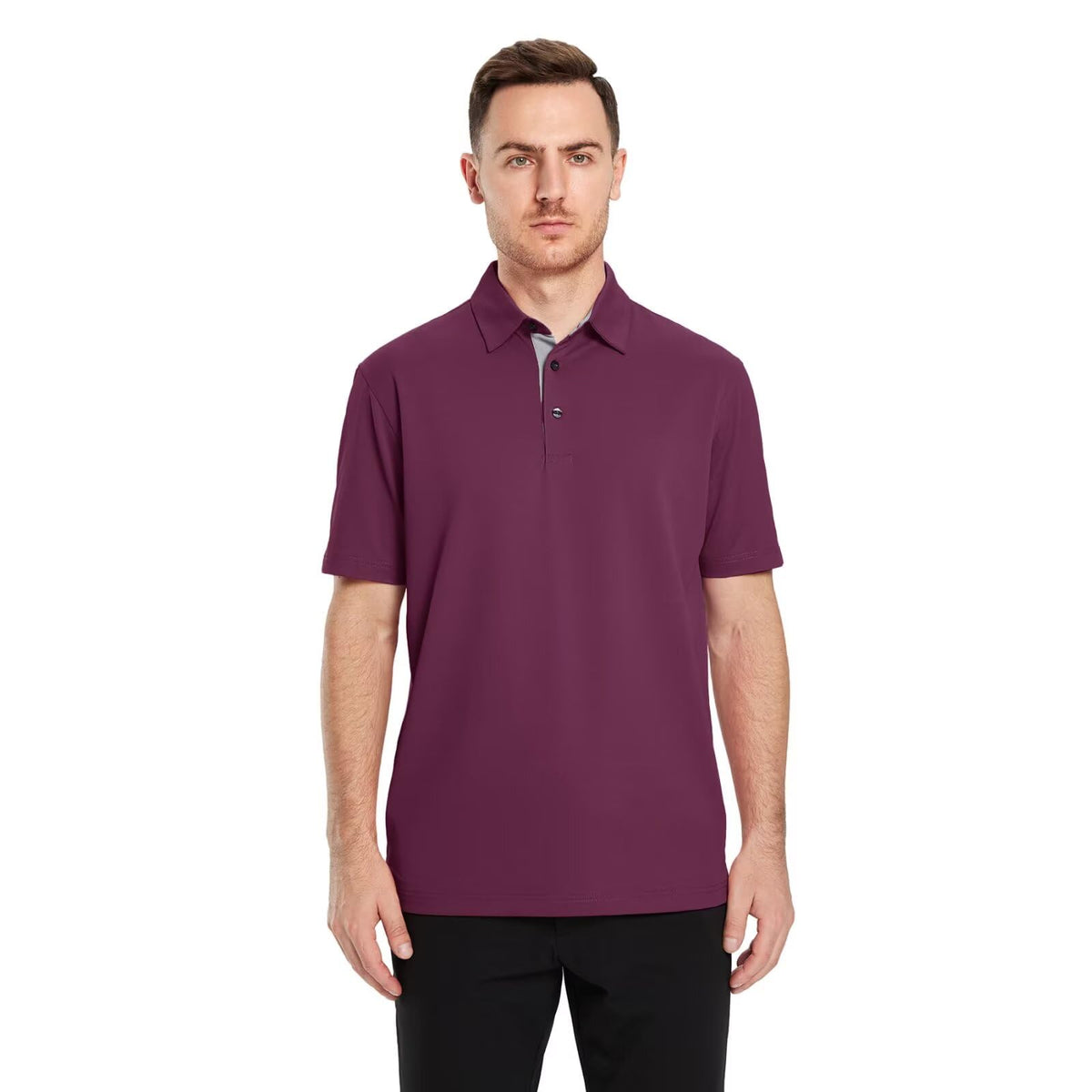 M MAELREG Mens Pique Polo Shirts Short Sleeve Performance Moisture Wicking Quick Dry Casual Golf Shirts for Men