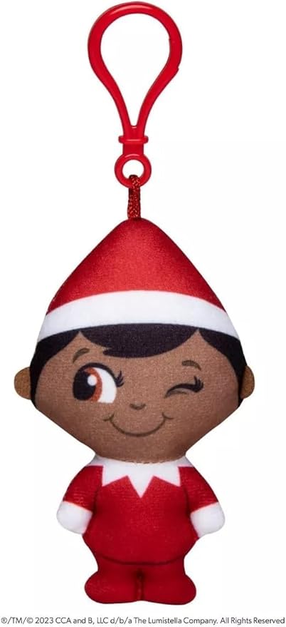 The Elf on the Shelf Scout Elf Plushee Mini Pals Clip-On Set of 2: 4" Boy and Girl Mini Pals Dark Tone