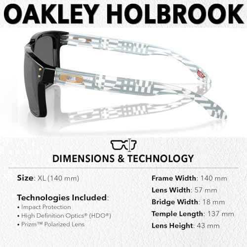 Oakley OO9102 HOLBROOK Square Sunglasses for Men - High Bridge Fit - USA Flag Cleaning Kit and Leash - PREMIUM BUNDLE