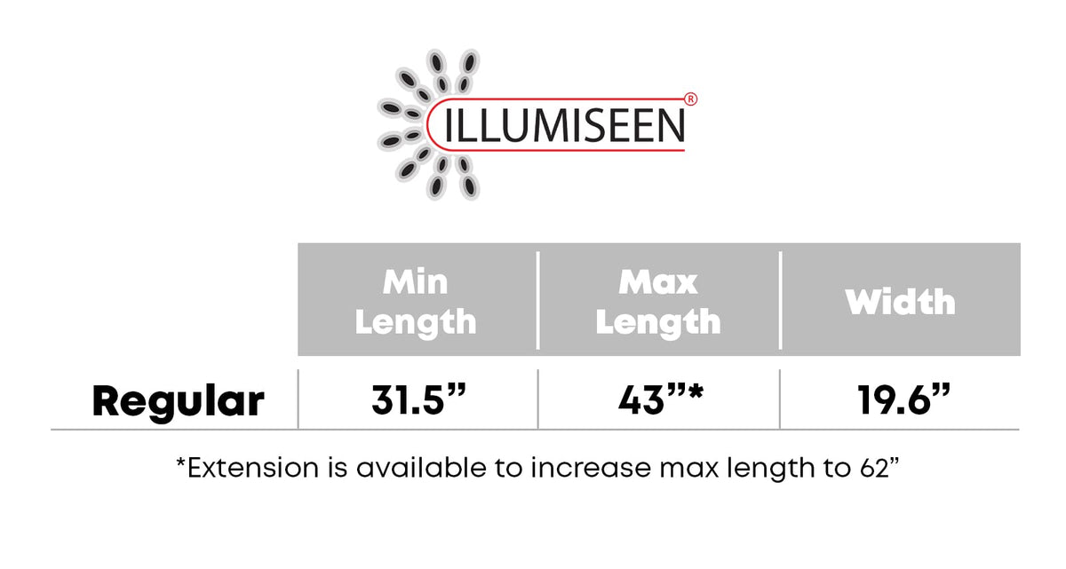Illumiseen LED Reflective Belt Sash | High Visibility LED Lights with 2 Lighting Modes | Adjustable Quick Release Buckle | USB Rechargeable, No Batteries Needed