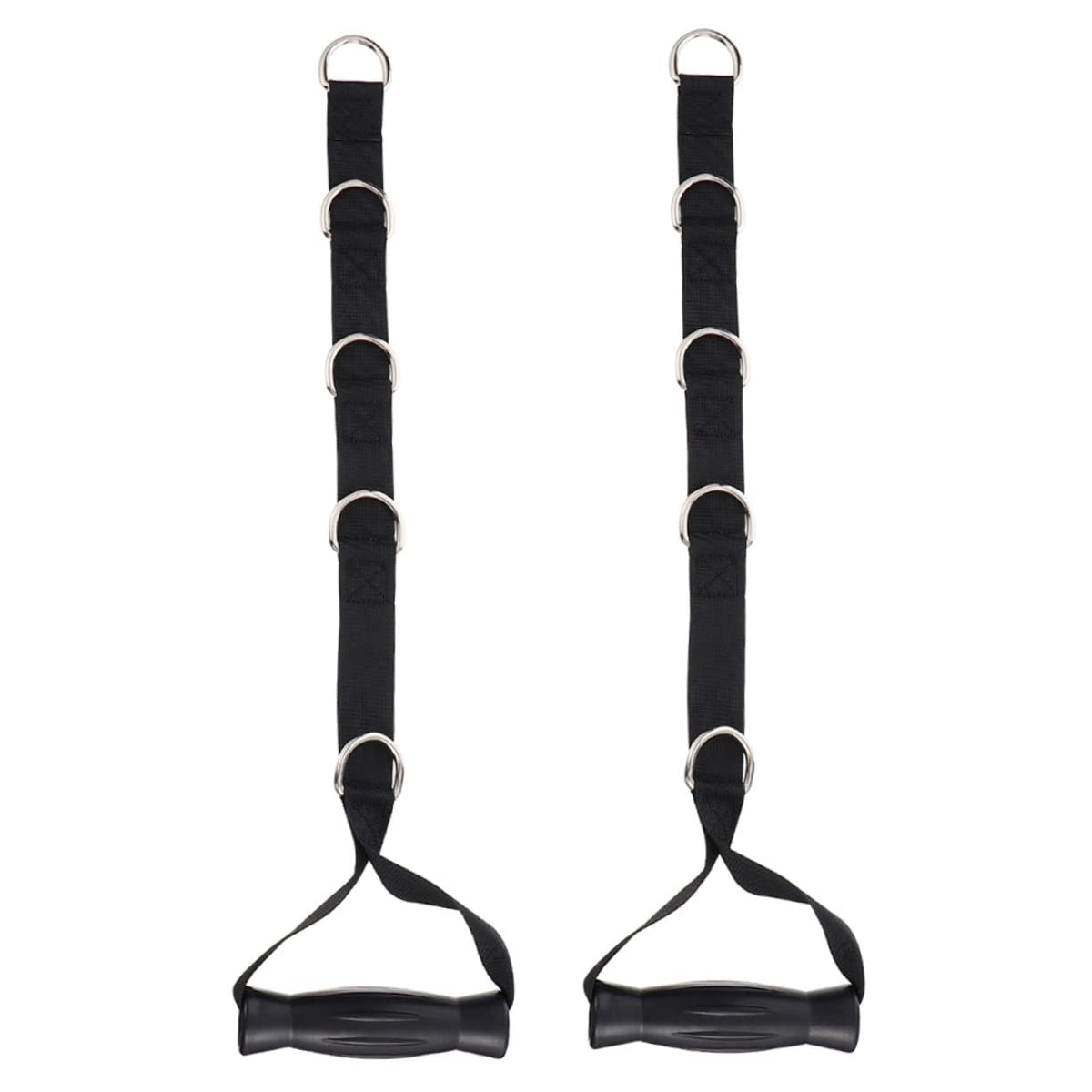 Kisangel 2pcs Heavy Duty Fitness Resistance Bands Exercise Pull Handles Black Tension Tape for Strength Equipment and Bicep Workouts