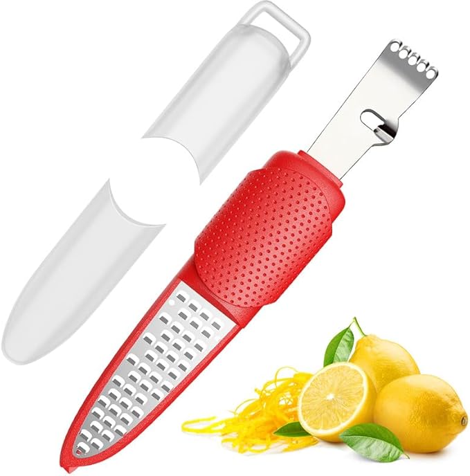 Pisol 3 in 1 Citrus Zester Tool, Lemon Citrus, Orange Zester and Grater