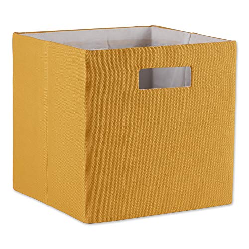 DII Collapsible Polyester Storage Cube, Solid, Lightweight and Durable, Small Square, 11x11x11, Honey Gold - color: Honey Gold, size: Small Square, 11x11x11"