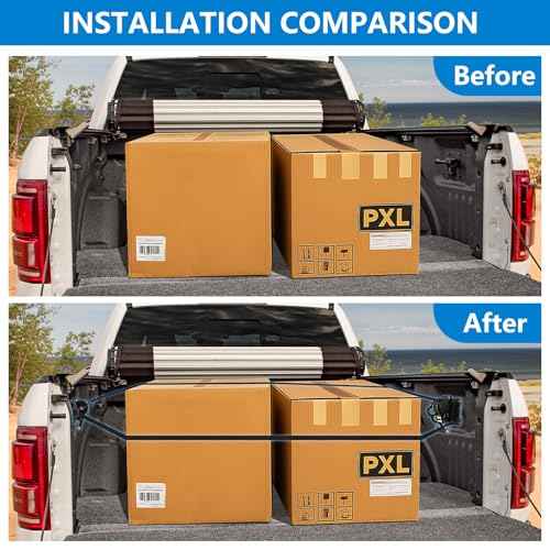 Retractable Ratchet Straps Compatible with 2015-2025 Ford F150 2Pcs Retractable Tie Down Straps Replacement for 2015-2025 Ford F-150 Accessories (Black)