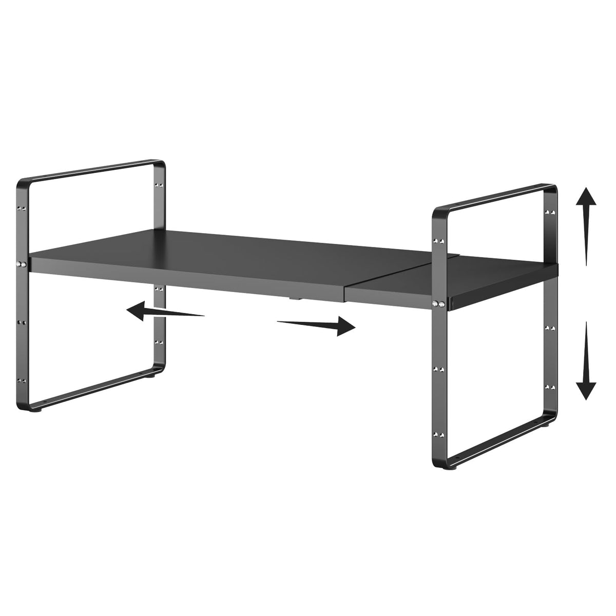 jkxoo 2Pcs Expandable Cabinet Shelf Organizers, 16.5"~27''L, White