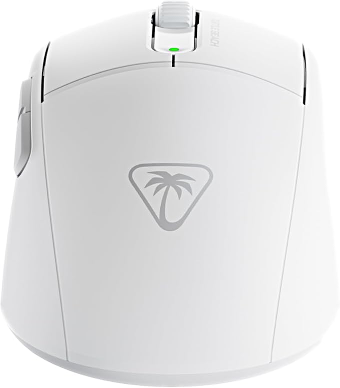 Turtle Beach Burst II Air Wireless Gaming Mouse - 47g Ultra Lightweight, Optical Switches, 26000 DPI Optical Sensor, 120-hour Rechargeable Battery, Symmetrical Design, Bluetooth, USB-C Cable – White