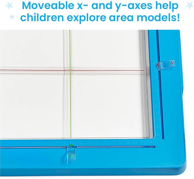 hand2mind Area Model Tray with Base Ten Blocks, Multiplication Manipulatives, Base 10 Math Manipulatives 3rd Grade, Counting Cubes, Teacher Supplies for Classroom Elementary, Math Classroom Must Haves