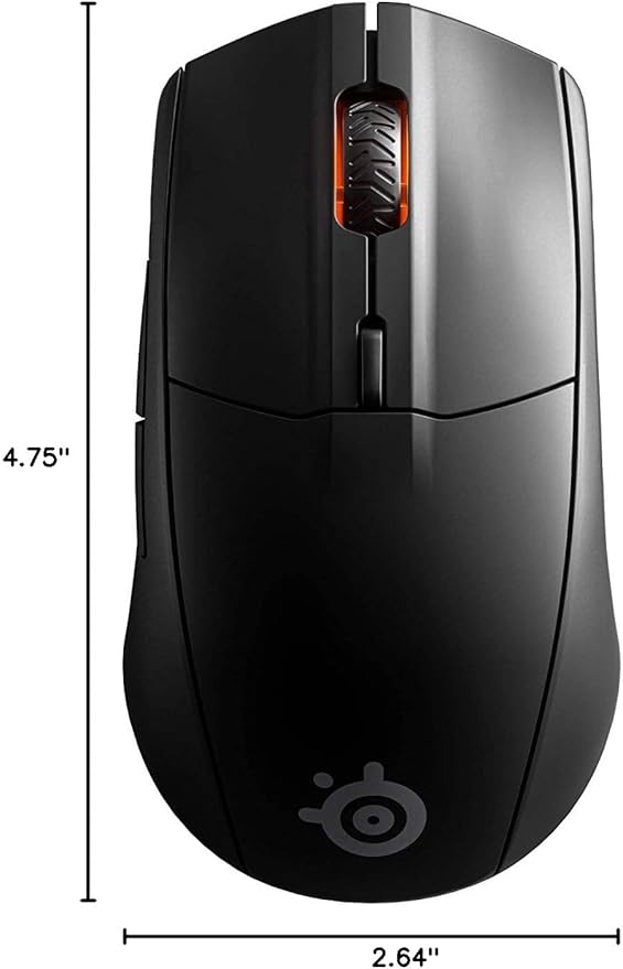 SteelSeries Rival 3 Wireless Gaming Mouse – 400+ Hour Battery Life – Dual Wireless 2.4 GHz and Bluetooth 5.0 – 60 Million Clicks – 18,000 CPI TrueMove Air Optical Sensor,Black