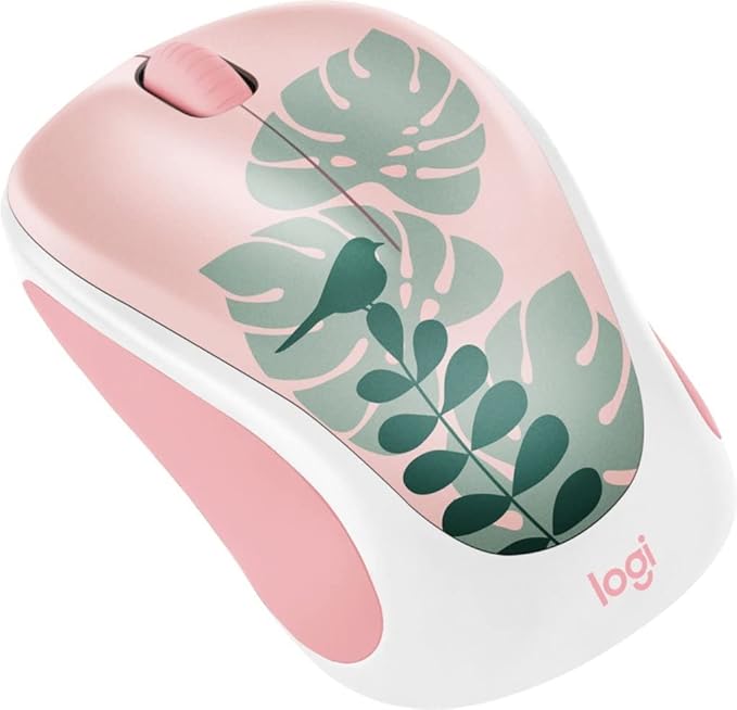 Logitech - Design Collection Limited Edition Wireless 3-button Ambidextrous Mouse with Colorful Designs works with ANY Operating System - Chirpy Bird (Renewed)