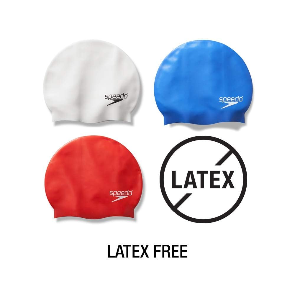 Speedo Unisex-Adult Swim Cap Silicone,(Pack of 2)