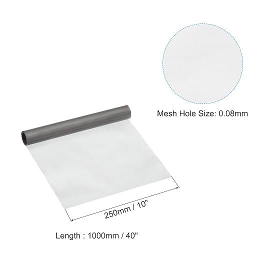 PATIKIL 40" L x 10" W Woven Wire Mesh, 200 Mesh 316L Stainless Steel Air Vent