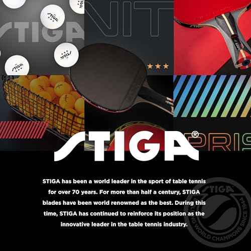 STIGA Carbon+ Bundle Ping Pong Paddle Set ? 7-ply Extra Light Carbon Fiber Blade ? 2mm Premium Sponge ? Concave Pro Handle ? 2 3-Star Tournament Balls ? Neoprene Racket Cover ? Player Wristband