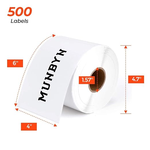 Thermal Direct Shipping Label (Pack of 500 4x6 Per Roll+2.25 x 1.25 Direct Thermal Stickers White Printer Stickers