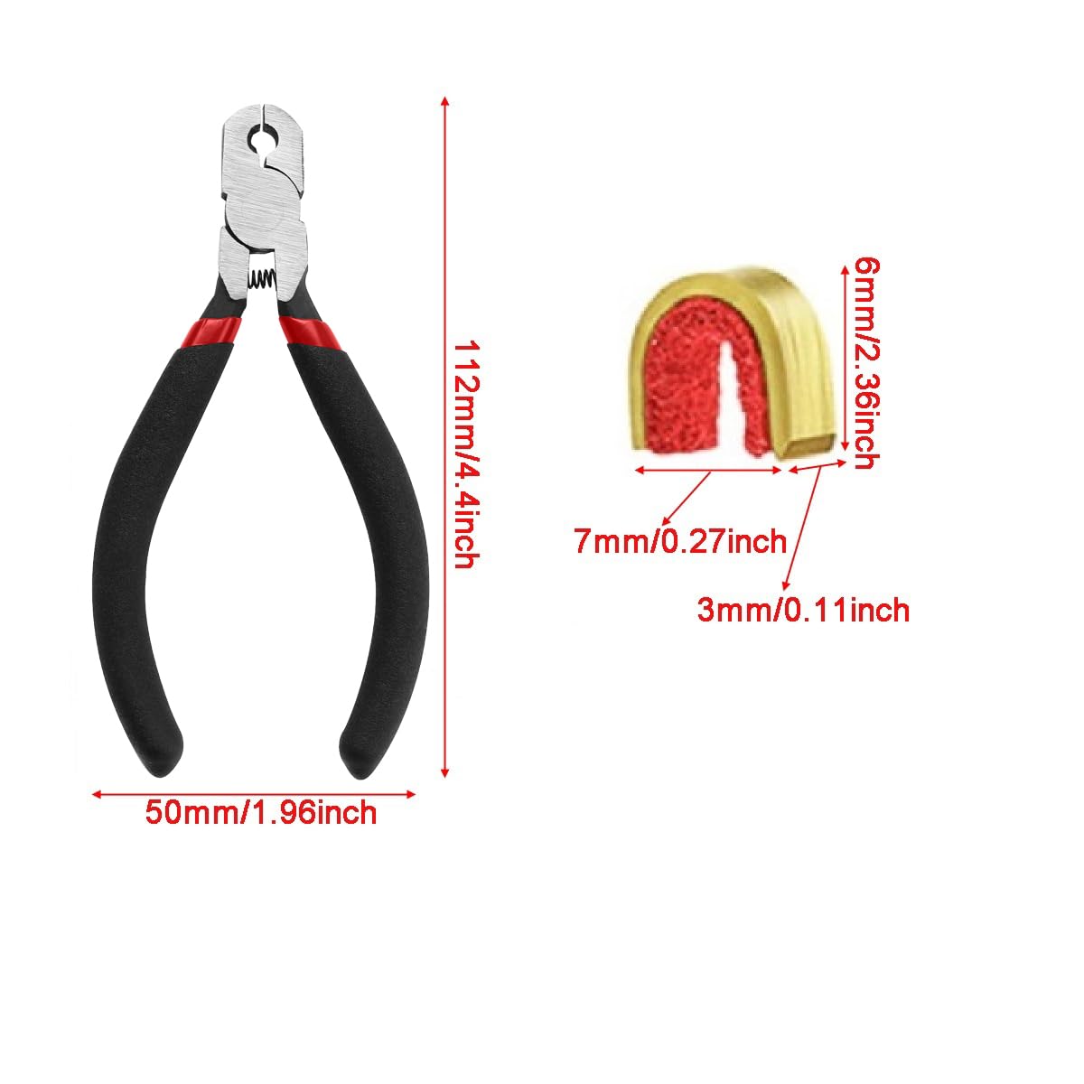 AHOSOUTLY Archery Bow String Nocking Points Set with T Square Ruler Nocking Buckle Pliers and 8pcs Nocking Buckle Set,for Recurve and Compound Bowstring Accessories…