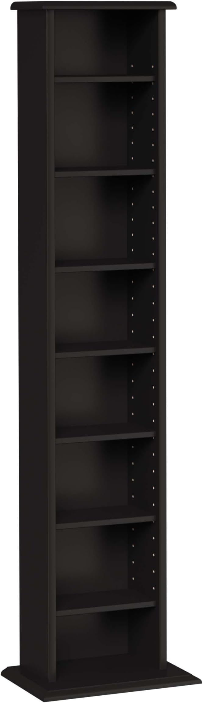 Prepac Narrow Cabinet Media, Slim Multimedia Storage Tower, Black