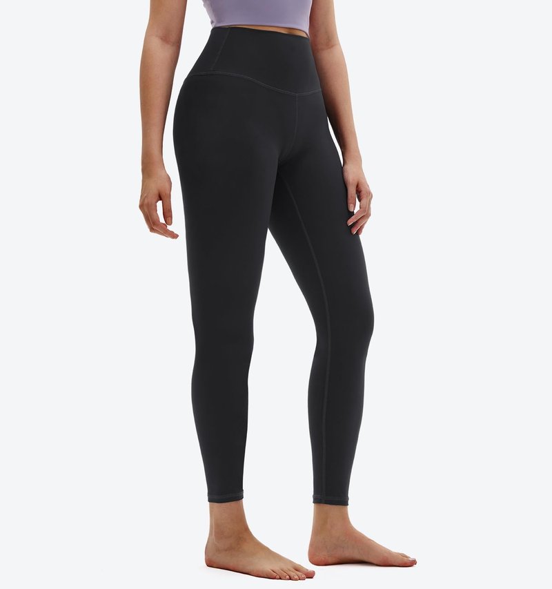 Saniripple High Waisted Soft Leggings 25" Stretchy Workout Yoga Pants for Women Black Large