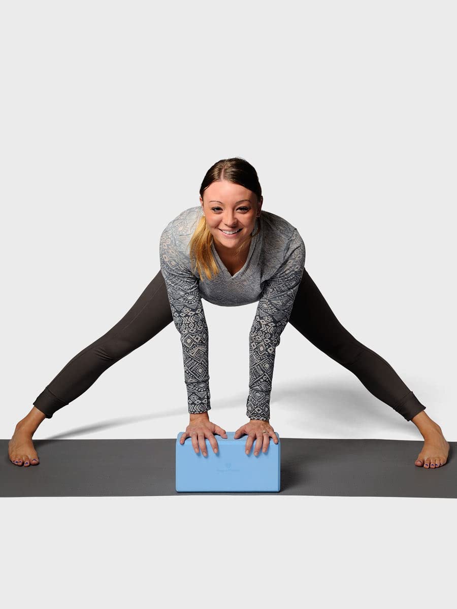 Hugger Mugger 5 in. Big Foam Yoga Block - Extra Large Size, Dense Foam, Reliable Support, Beveled Edges for Comfort, Great if You're Taller or Less Flexible