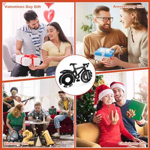Fun Mens Gifts EDC Multitool - Unique Men Birthday Bike Gift, Novelty Christmas Stocking Stuffer White Elephant Anniversary Father Valentines Present Idea Small Gadget, Cool Secret Santa Gift for Him