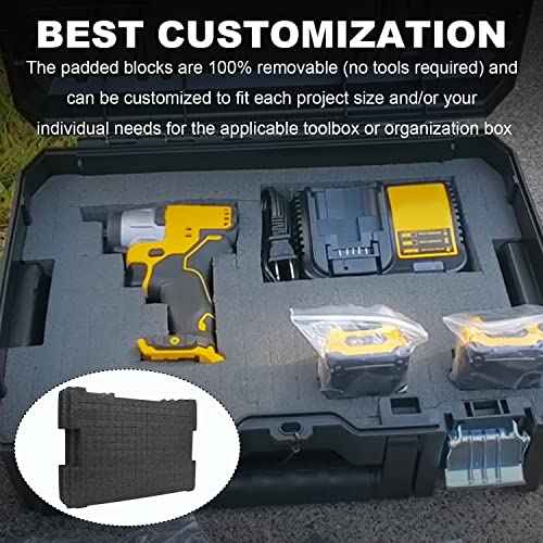 DWST88801 TSTAK Tool Organizer Foam Insert(2Pcs) for fits DEWALT Tool Box DWST17808, DWST17807, DWST17805