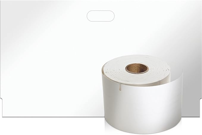 DYMO 30856 LW Non-Adhesive Name Badge Labels for LabelWriter Label Printers, White, 2-7/16'' x 4-3/16'', 1 Roll of 250