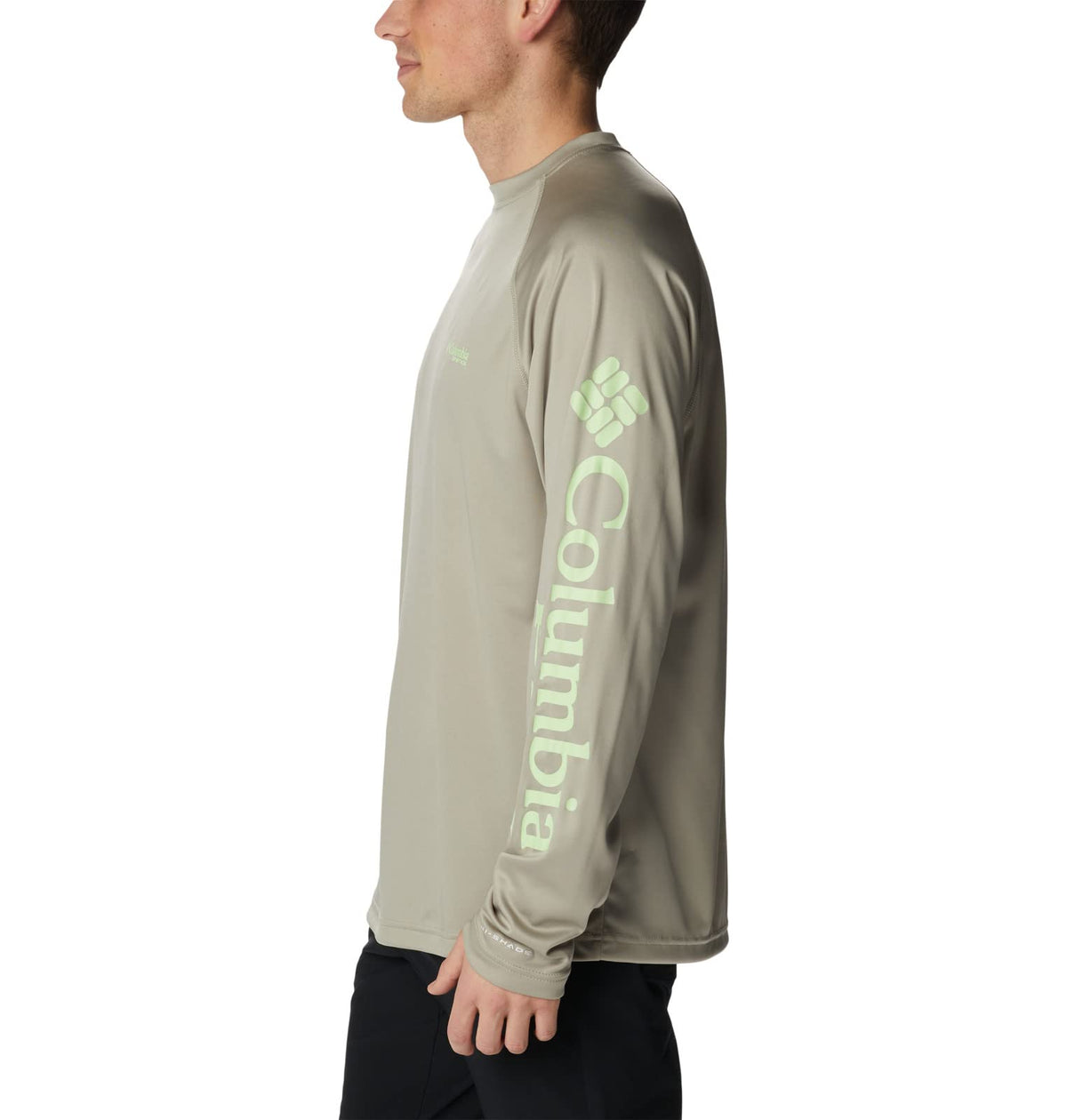 Columbia Men's Terminal Tackle Long Sleeve Shirt, Safari/Key West Logo, 5X Big