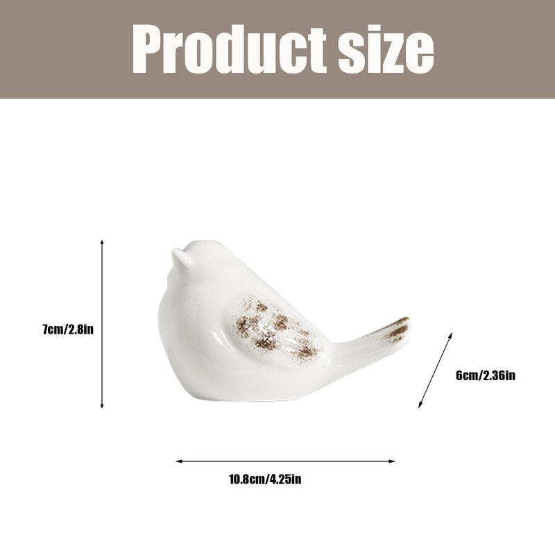 2 Pcs Ceramic Bird Toilet Floor Bolt Caps, Cute Animal Toilet Bolt Covers Decorative for Bottom, Decorative Bathroom Easy Installation（Bird-White01