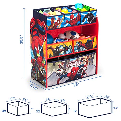 Delta Children Multi-Bin Toy Organizer, Marvel Spider Man - color: Spider-man